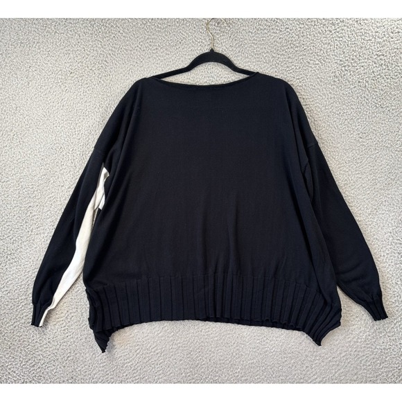 Planet by Lauren G Sweater Womens OS Ribbed Hem Cotton Modal Oversized Tunic - Picture 9 of 10